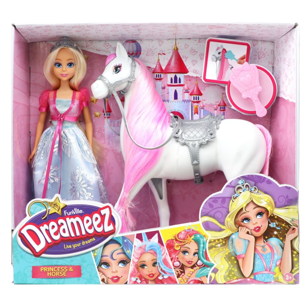 Комплект за игра с кукла и кон, Dreameez