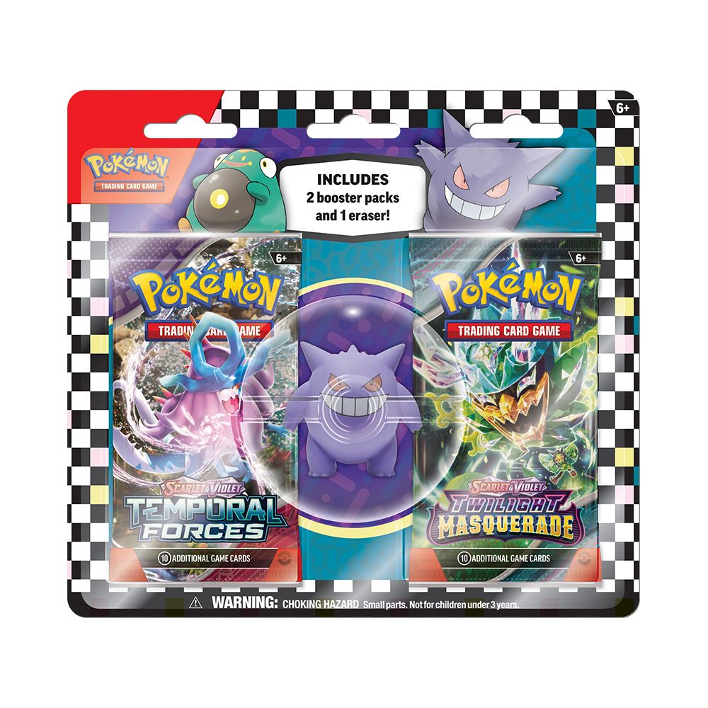 Гумичка и 2 бустер пакета, Pokemon Tcg