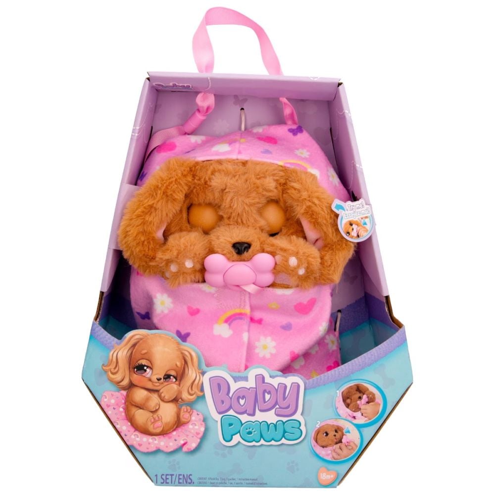 Интерактивна плюшена играчка, Baby Paws, Кученце Кокер Шпаньол, 30 см