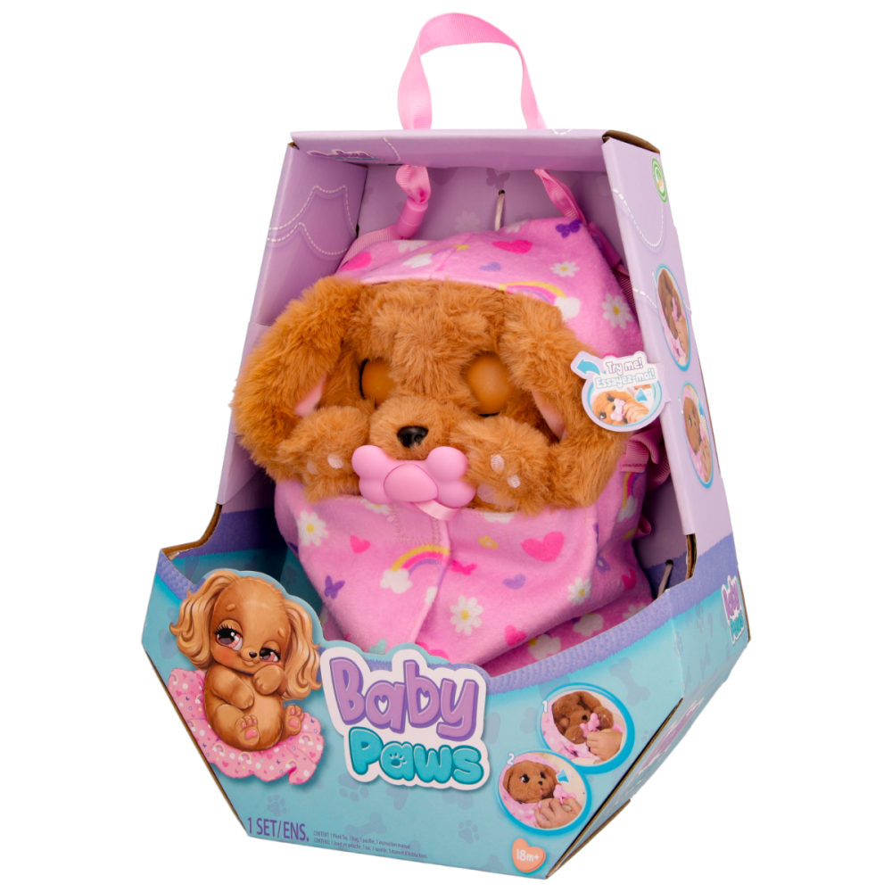 Интерактивна плюшена играчка, Baby Paws, Кученце Кокер Шпаньол, 30 см