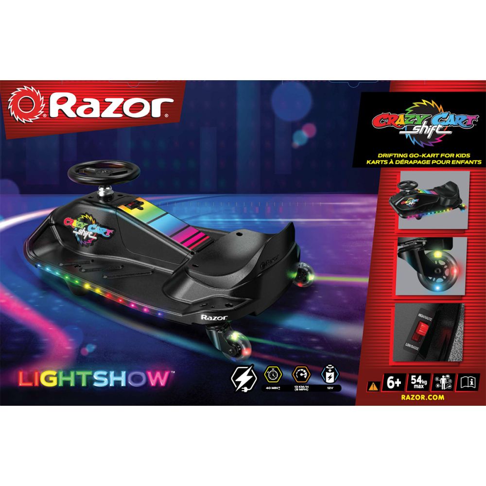 Електрически картинг с 3 колела, Razor, Crazy Shift Lightshow
