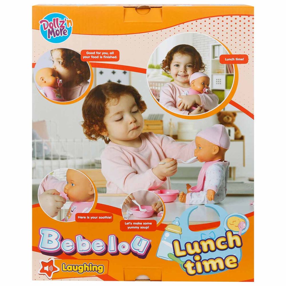 Кукла Bebelou, Време за обяд, Dollz And More, Син, 35 см
