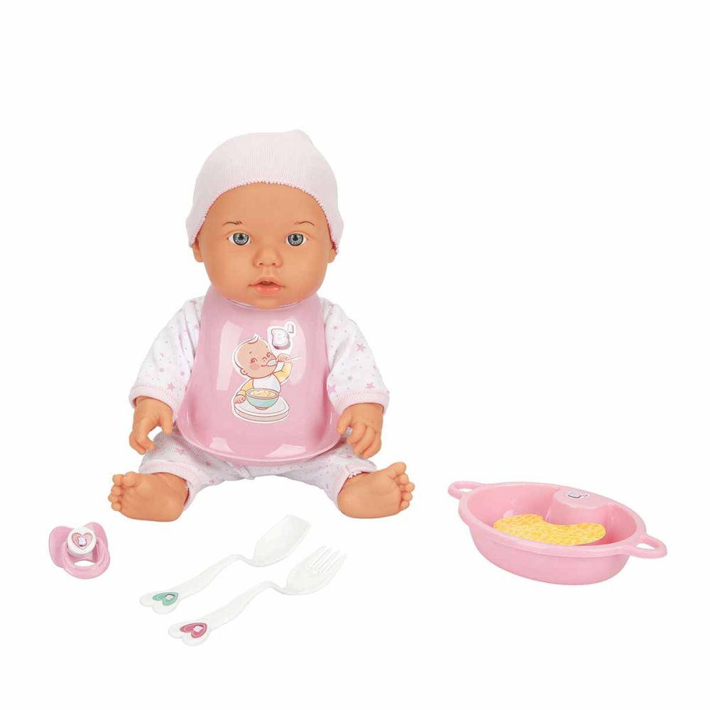 Кукла Bebelou, Време за обяд, Dollz And More, Розов, 35 см
