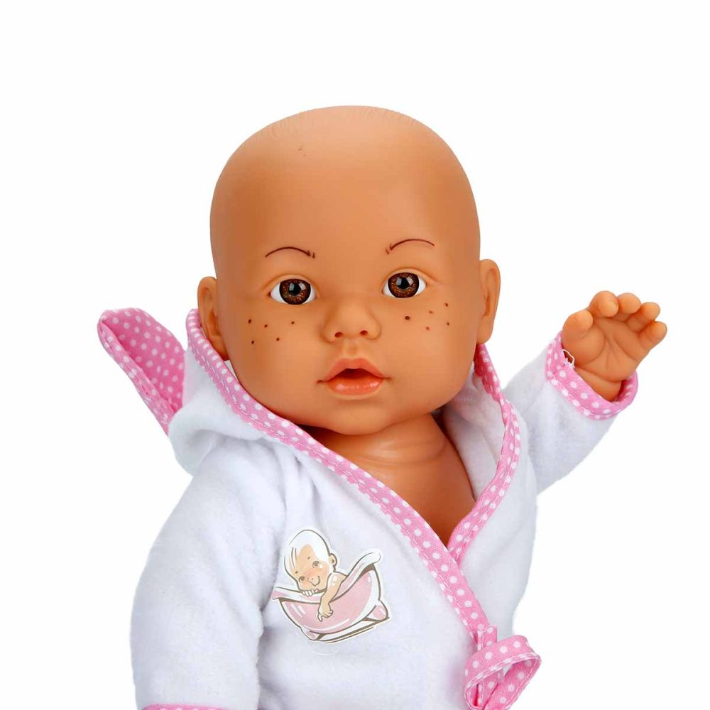 Кукла бебе, Bebelou, Dollzn More, Време за къпане, 35 см, розово
