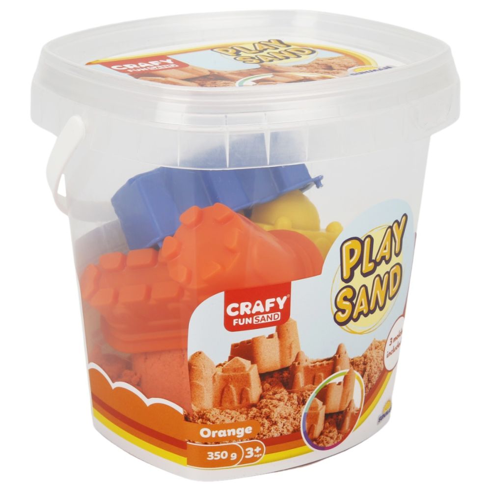 Пясък за моделиране, Crafy, Оранжев, 350 гр