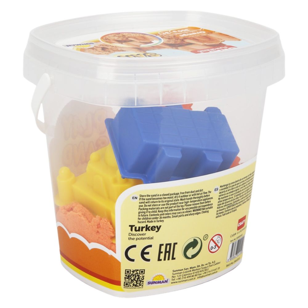 Пясък за моделиране, Crafy, Оранжев, 350 гр