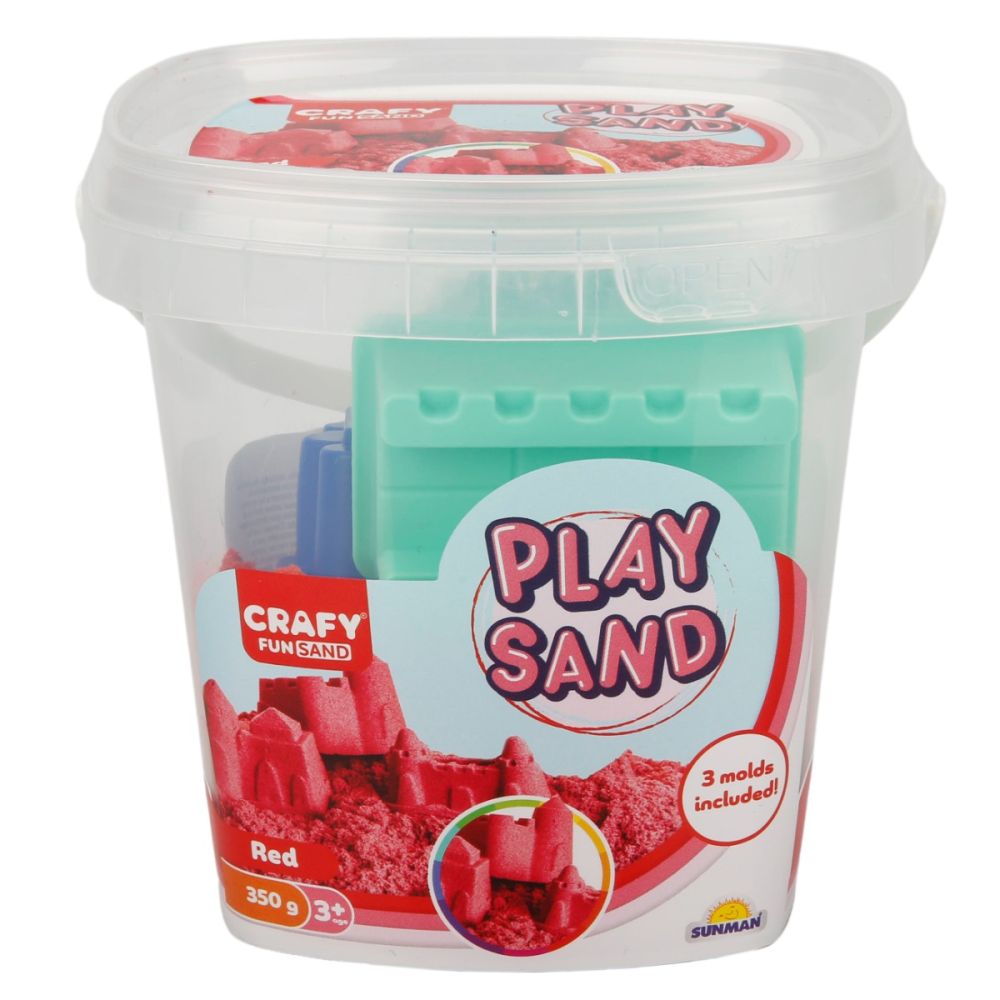 Пясък за моделиране, Crafy, Червен, 350 гр