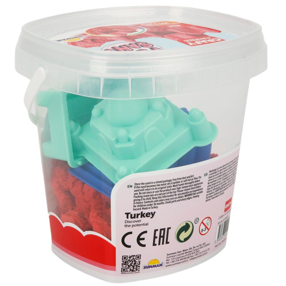 Пясък за моделиране, Crafy, Червен, 350 гр