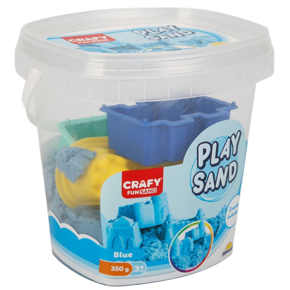 Пясък за моделиране, Crafy, Син, 350 гр