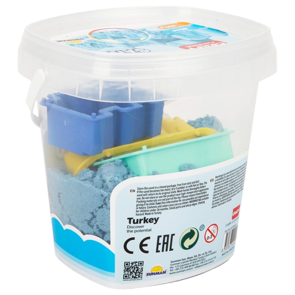 Пясък за моделиране, Crafy, Син, 350 гр