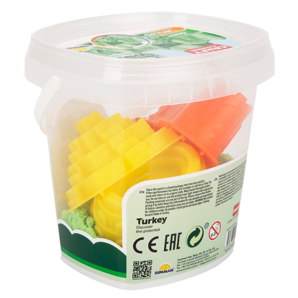 Пясък за моделиране, Crafy, Зелен, 350 гр