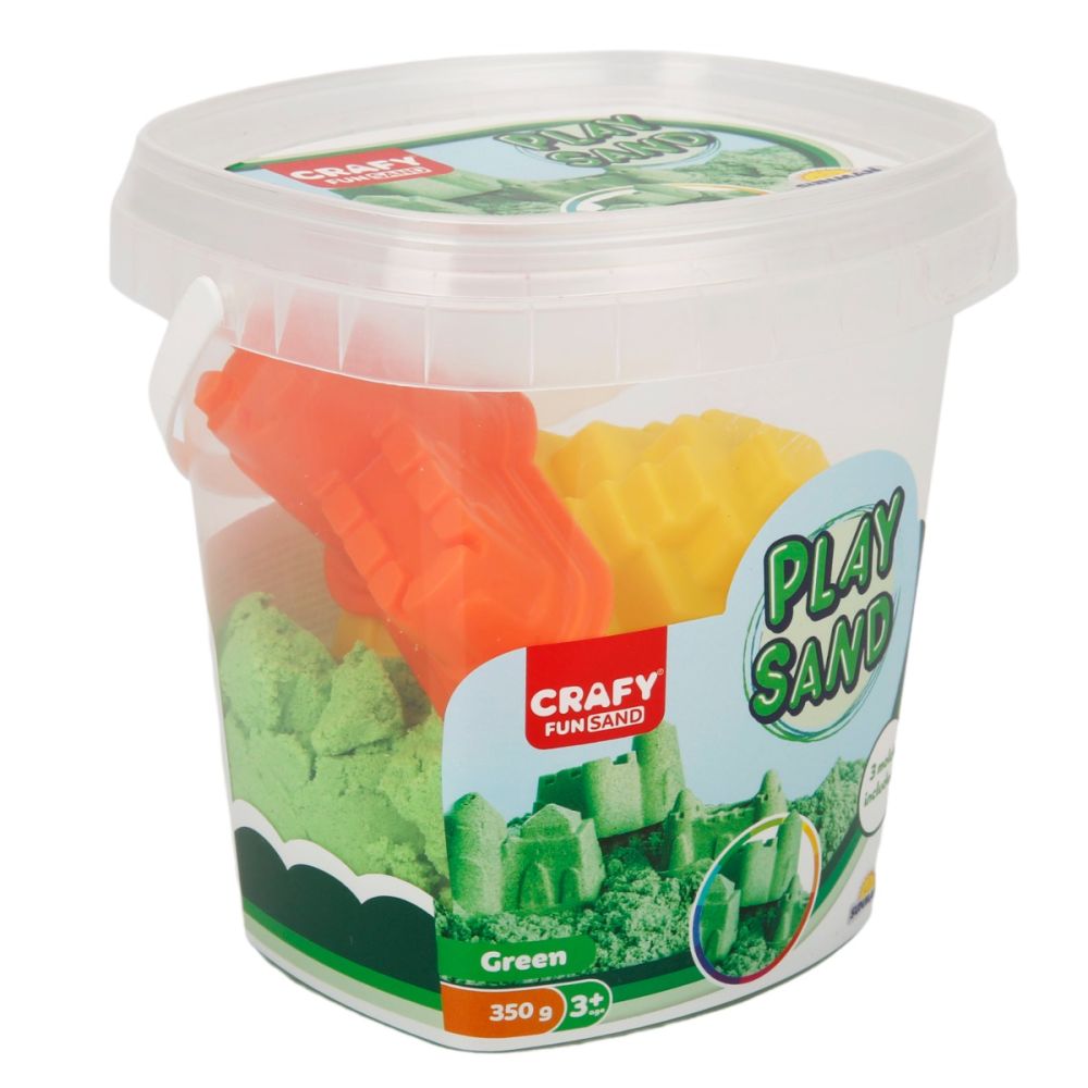 Пясък за моделиране, Crafy, Зелен, 350 гр
