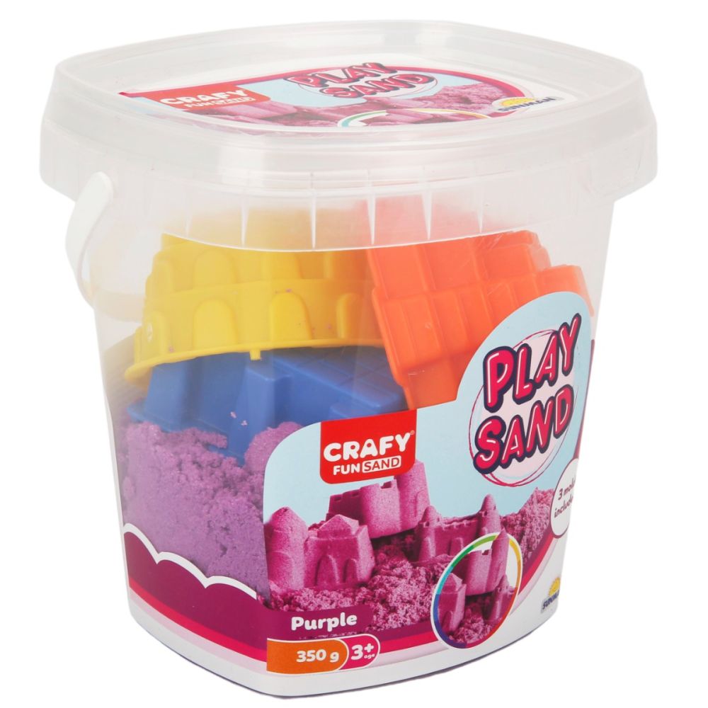 Пясък за моделиране, Crafy, Лилав, 350 гр