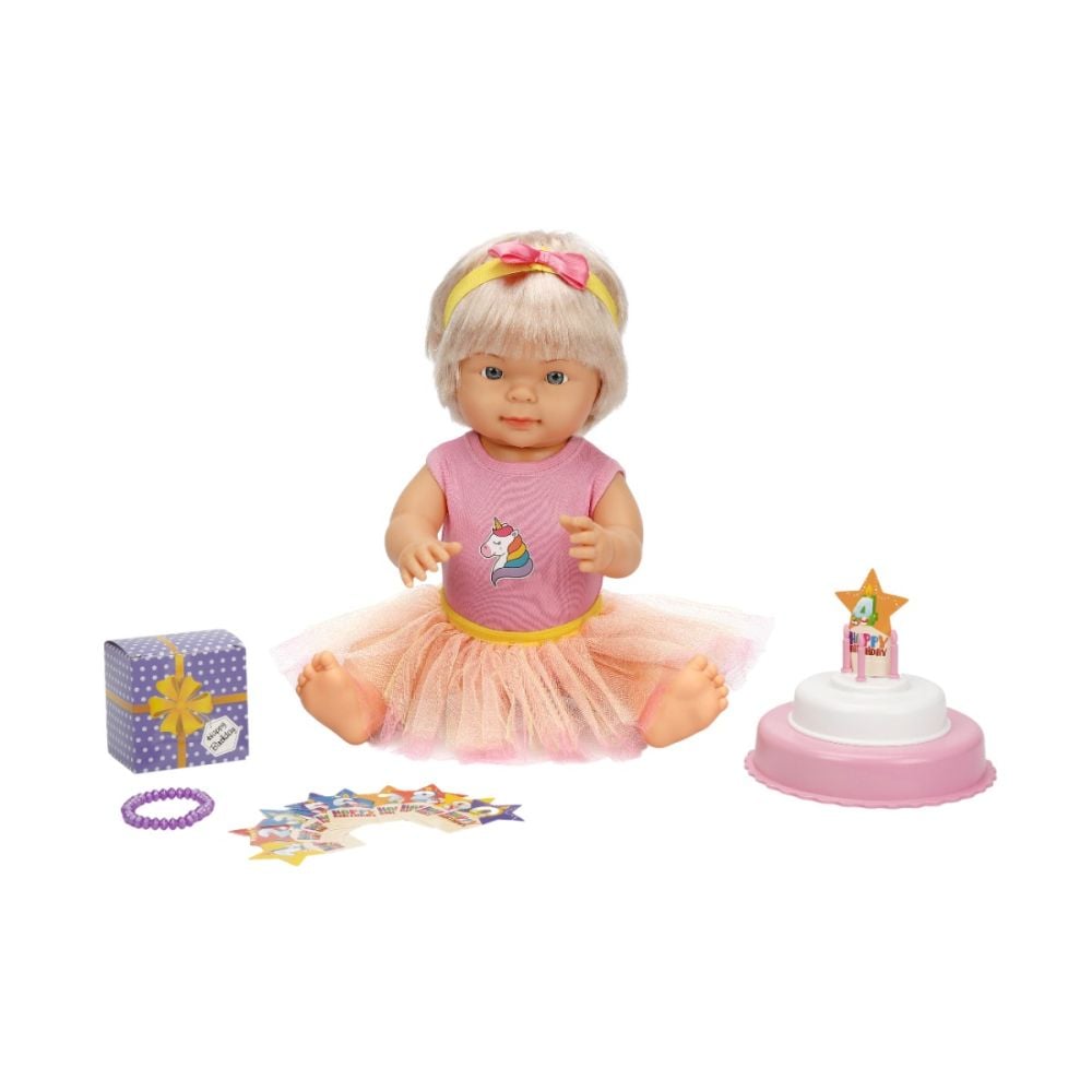 Парти комплект с кукла Bebelou, Dollz And More, и розовата пола, 40см