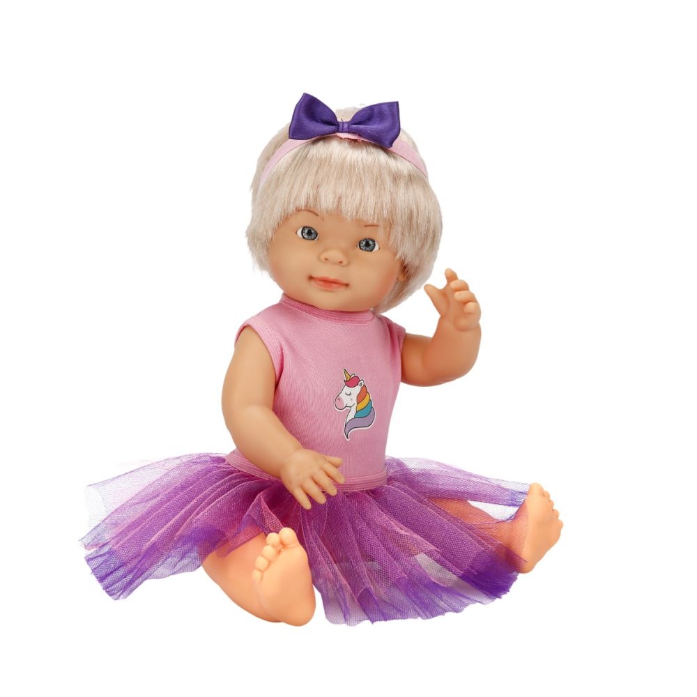 Парти комплект с кукла Bebelou, Dollz And More, и лилава пола, 40см