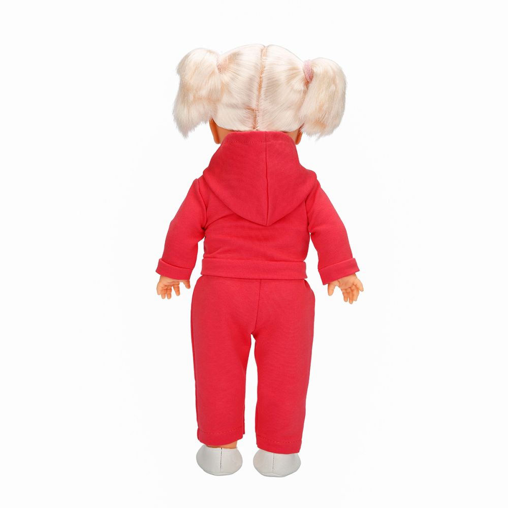 Кукла Тина в спортен тоалет, Dollz And More, Тъмно розово, 45см