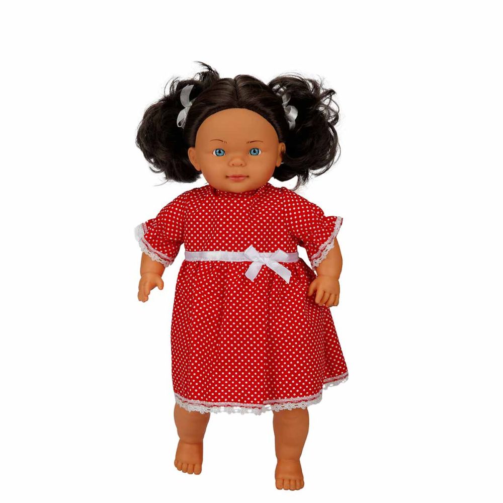 Кукла бебе с кафява коса, Dollz And More, Прегърни ме, 40 см