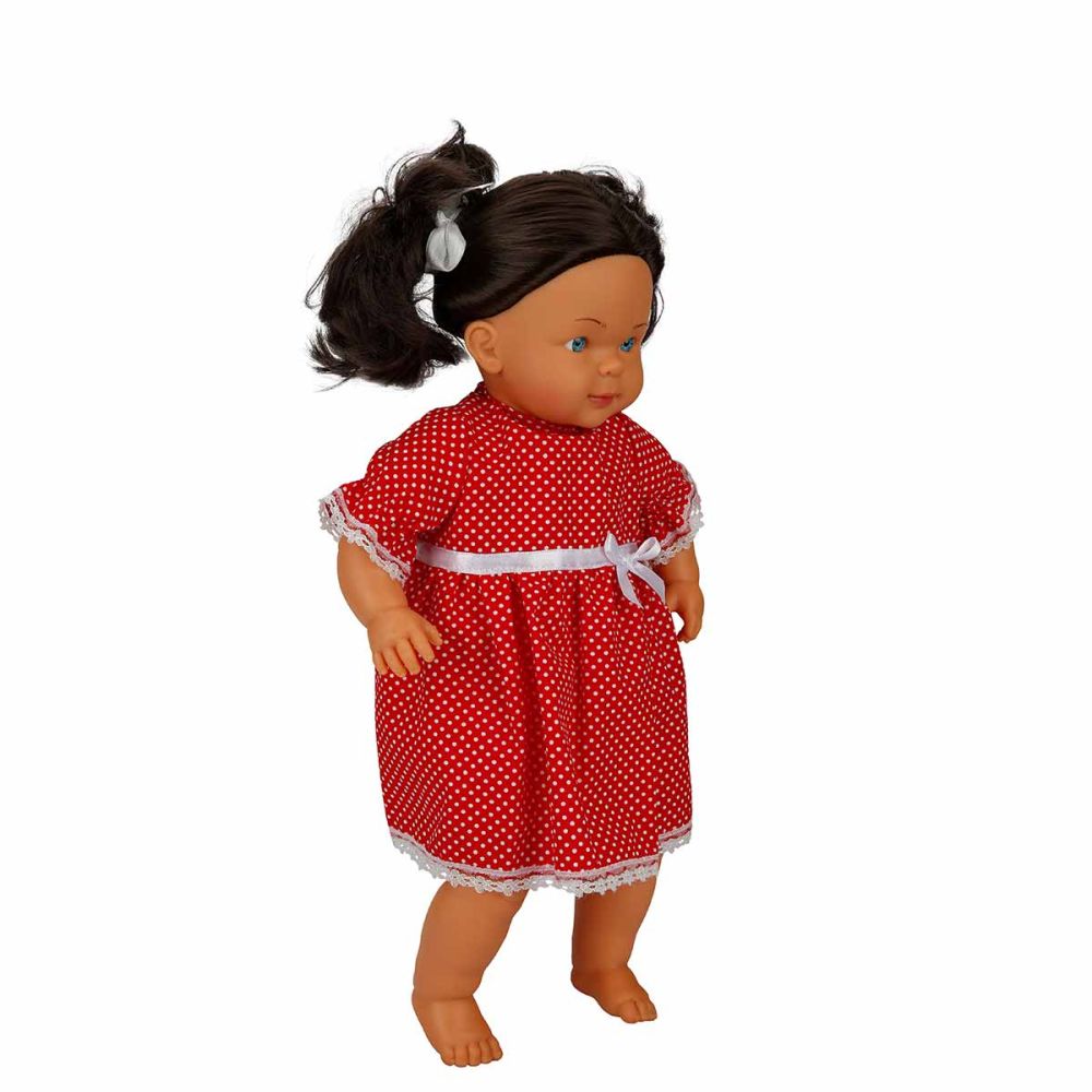 Кукла бебе с кафява коса, Dollz And More, Прегърни ме, 40 см