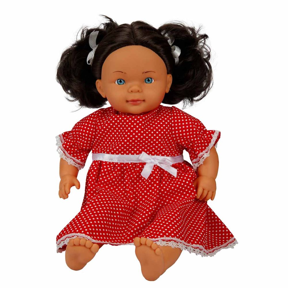Кукла бебе с кафява коса, Dollz And More, Прегърни ме, 40 см