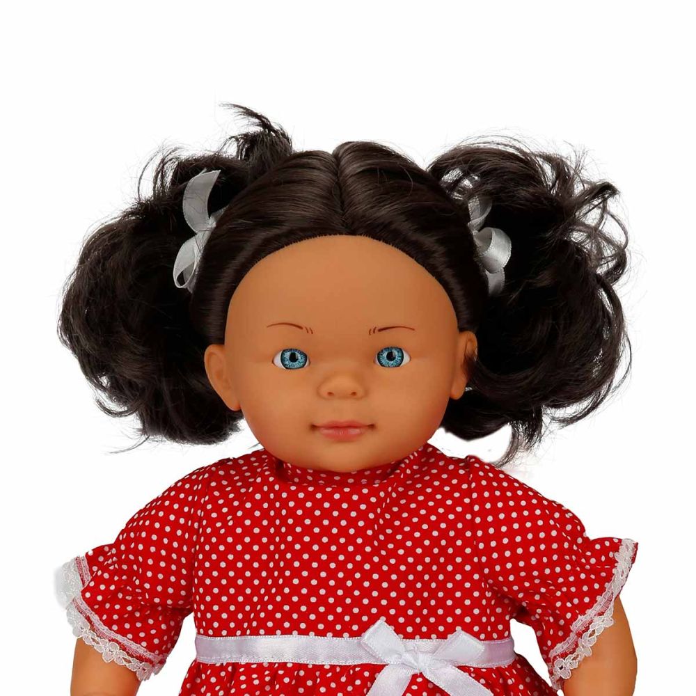 Кукла бебе с кафява коса, Dollz And More, Прегърни ме, 40 см