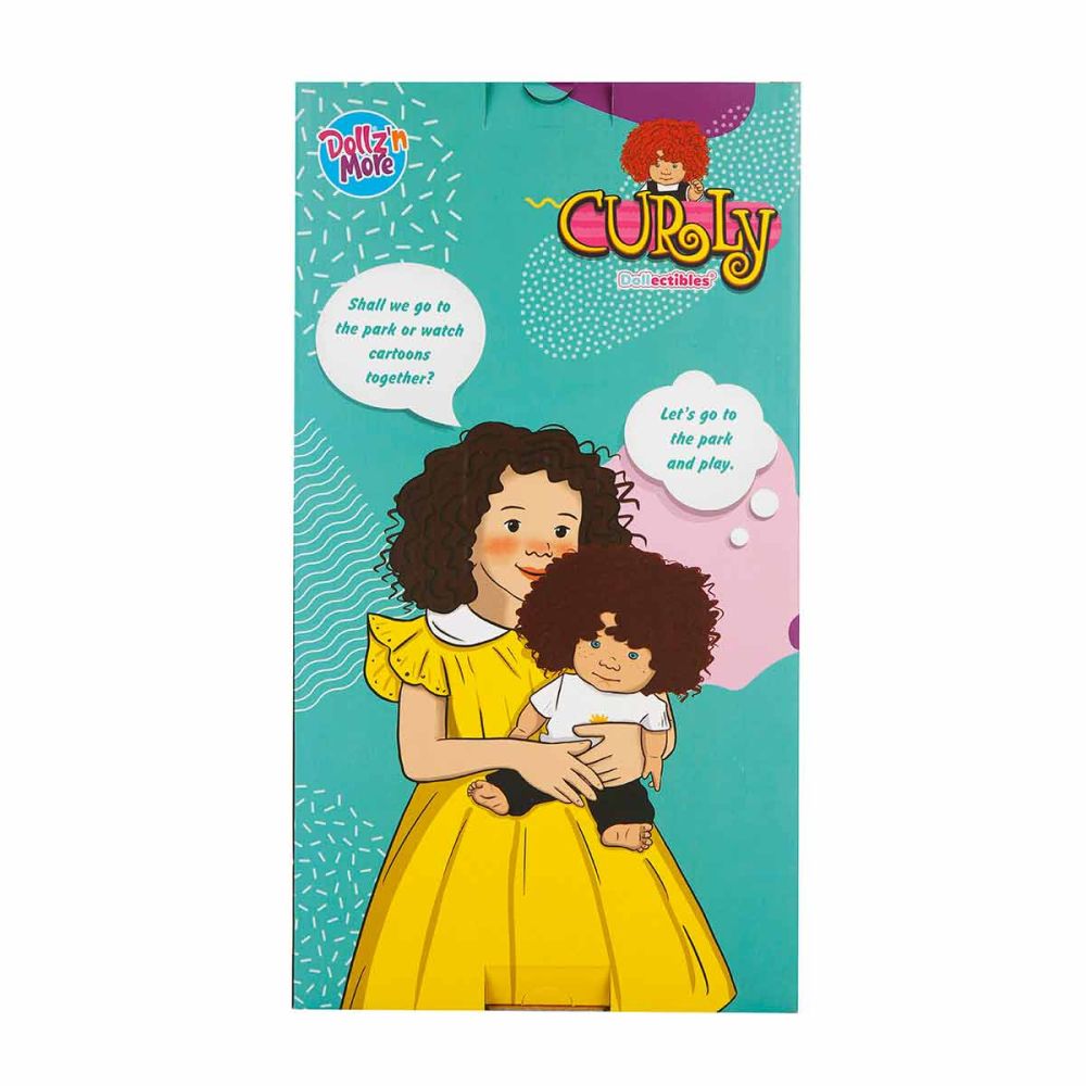 Кукла Curly, Dollz And More, Облечена с тениска със слушалки, 35 см