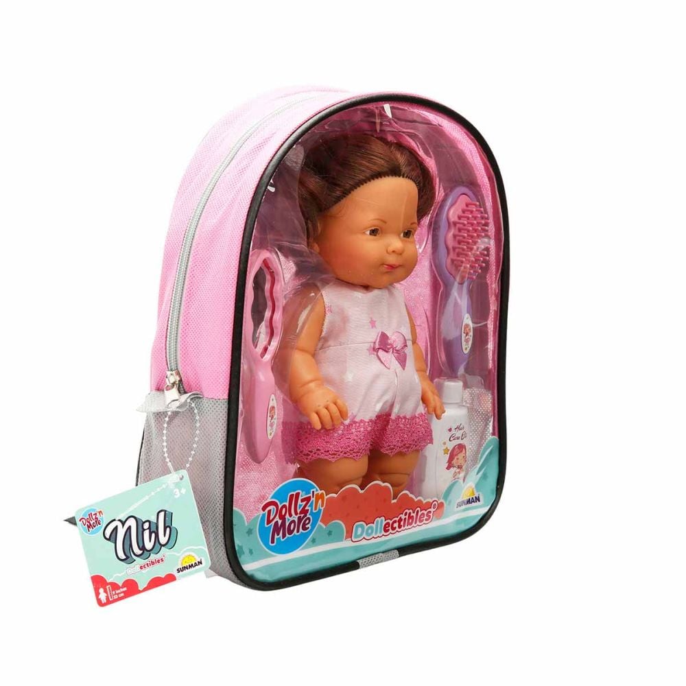 Кукла Нил с кафява коса, Dollz And More, с раница и аксесоари, 23 см
