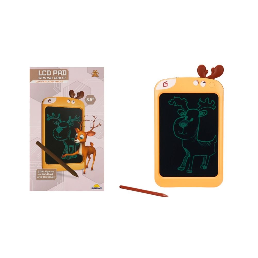Цифров таблет LCD, за писане и рисуване, Edu Sun, 10.5 инча, Сърна, Оранжев