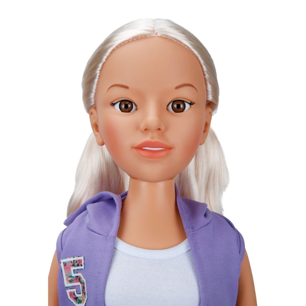 Кукла Клара в спортен тоалет, Dollz And More, Виолетов, 80 см