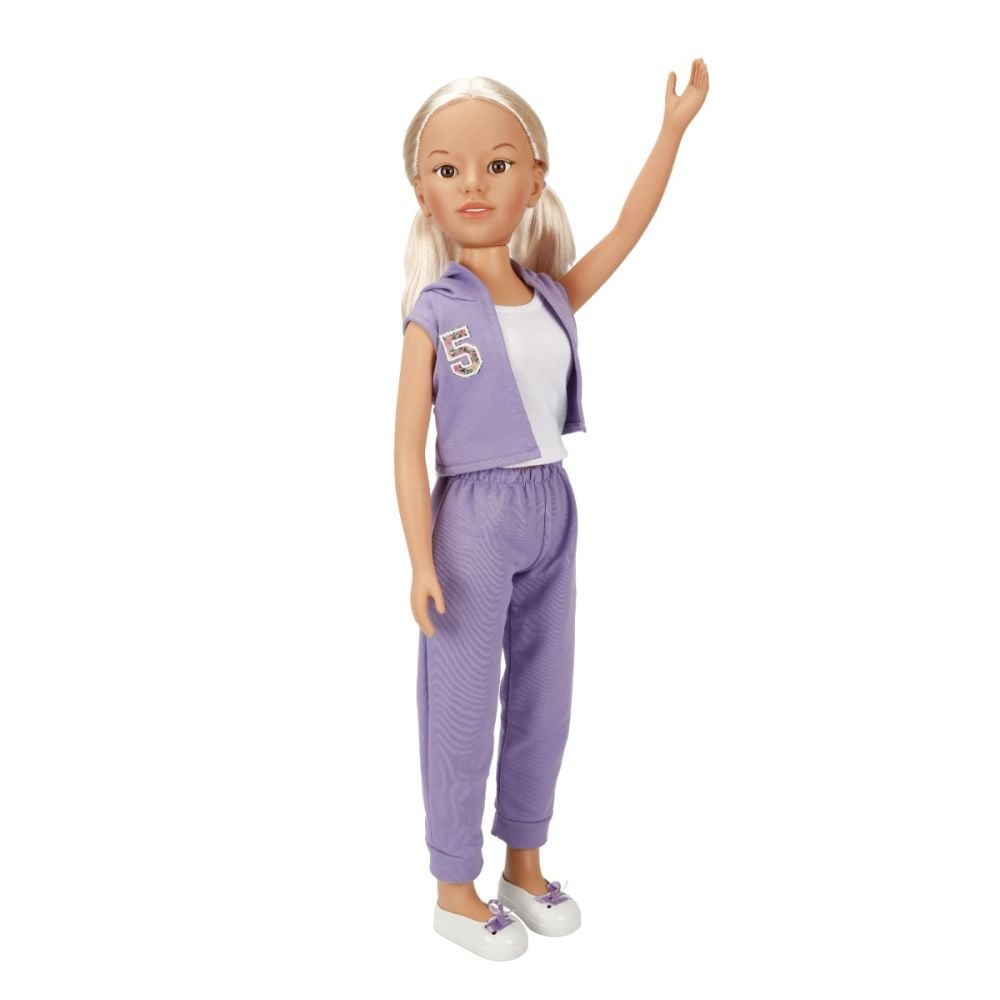Кукла Клара в спортен тоалет, Dollz And More, Виолетов, 80 см