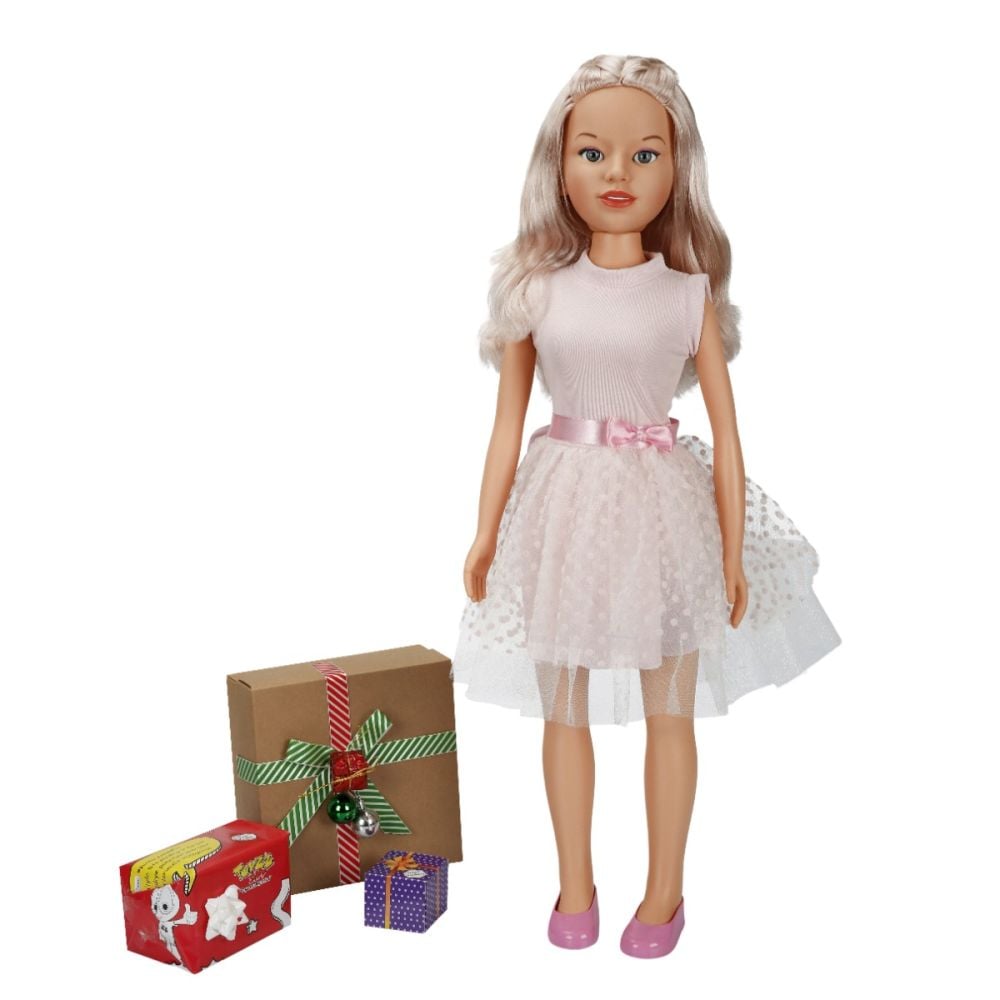Кукла Клара в парти тоалет, Dollz And More, С розова рокля, 80см