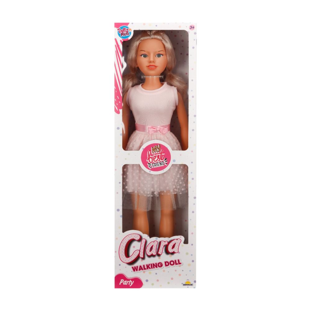 Кукла Клара в парти тоалет, Dollz And More, С розова рокля, 80см