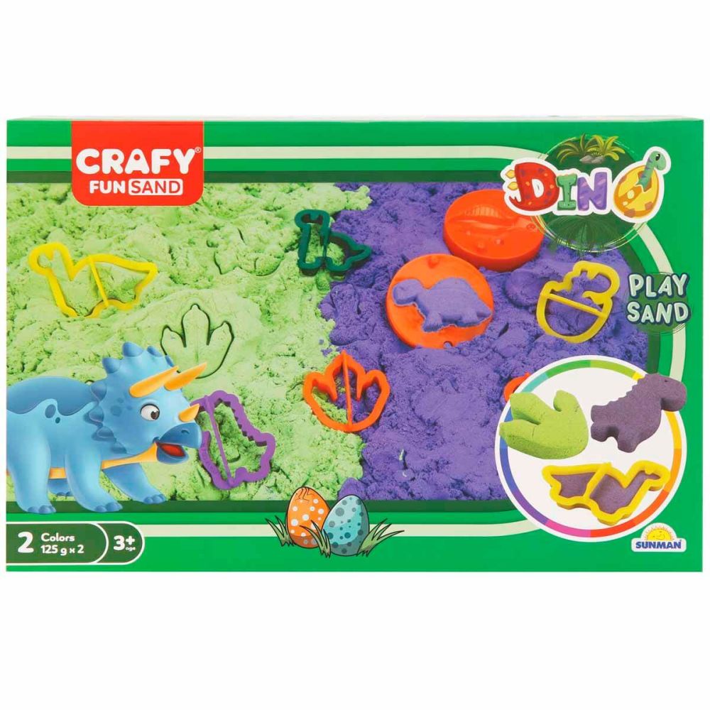 Пясък за моделиране, Crafy, Светът на Динозаврите, 250 гр