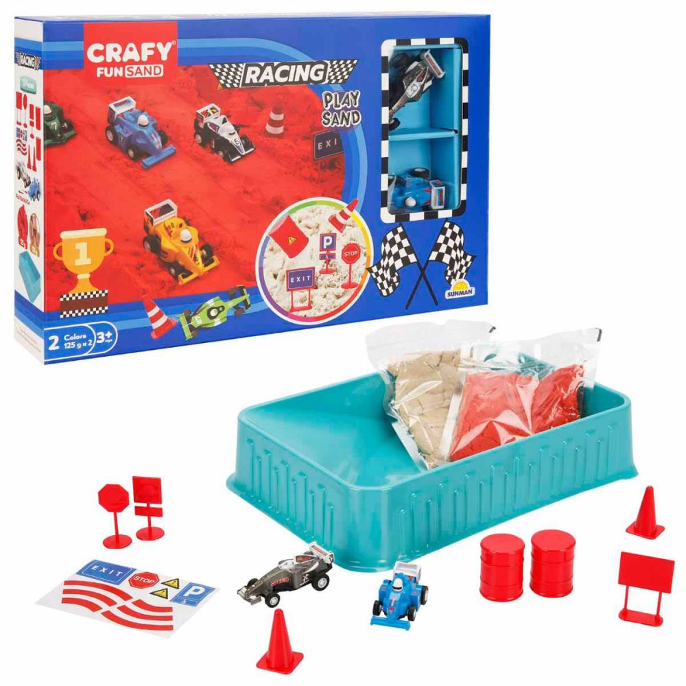 Комплект за моделиране, Crafy, Racing Play, 13 части, 250 гр