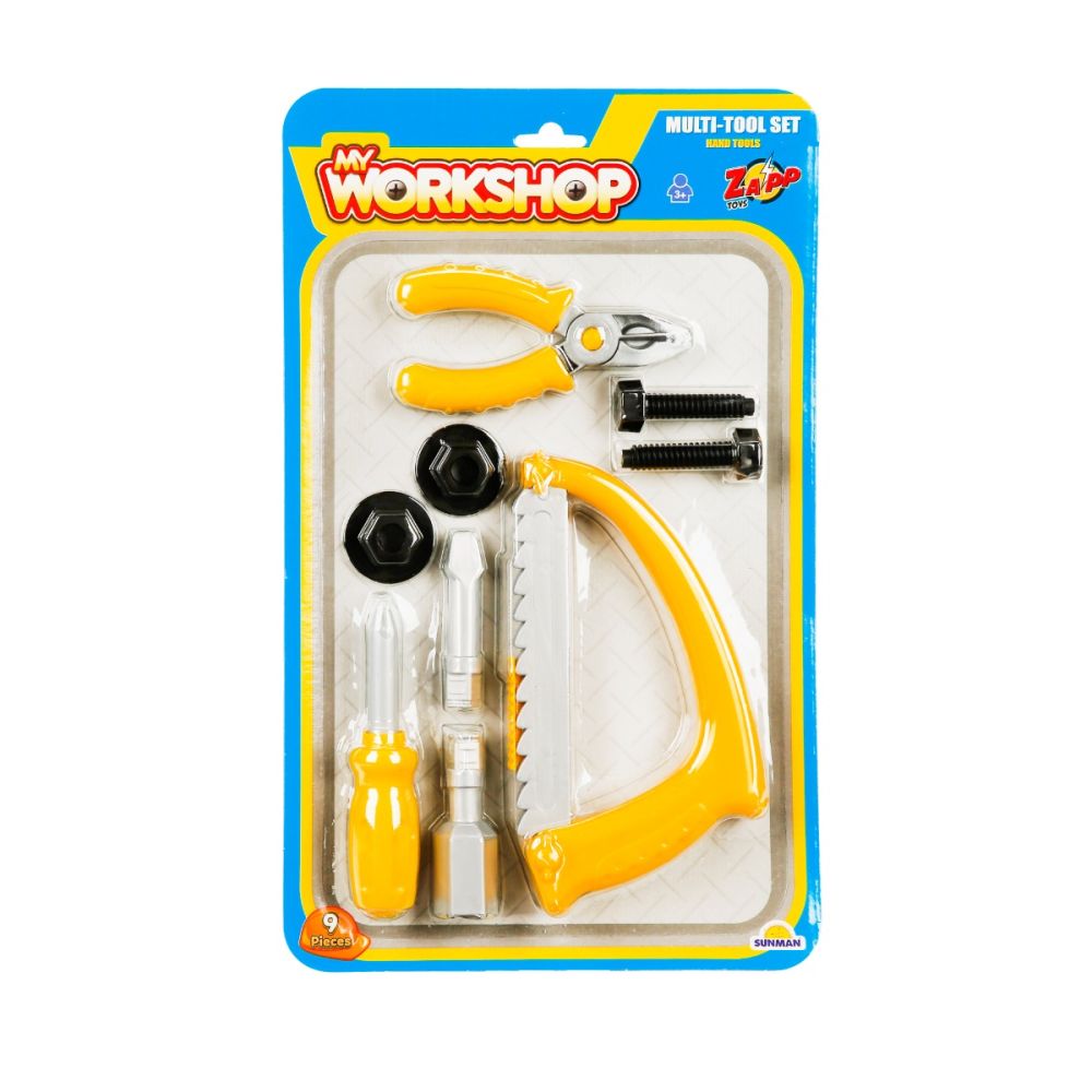 Комплект строителни инструменти, Zapp Toys, 9 части