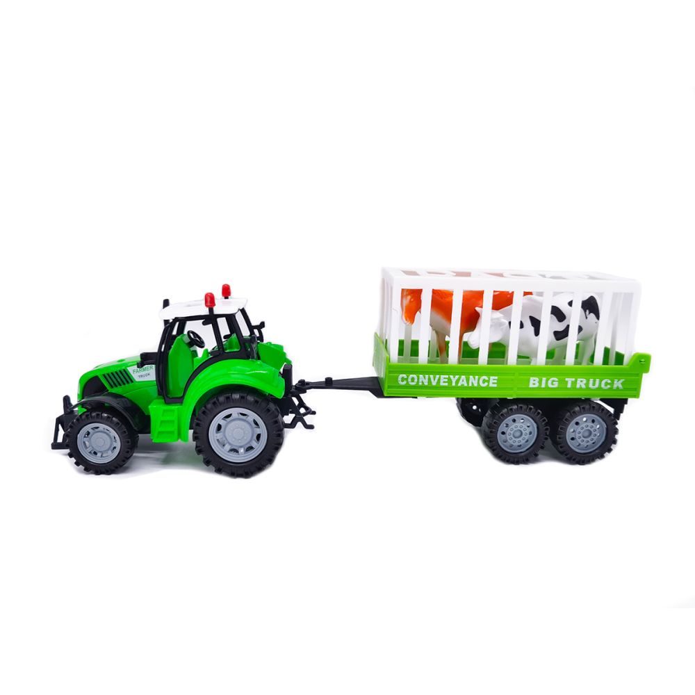 Трактор и ремарке с животни, Maxx Wheels, Farmer Toys