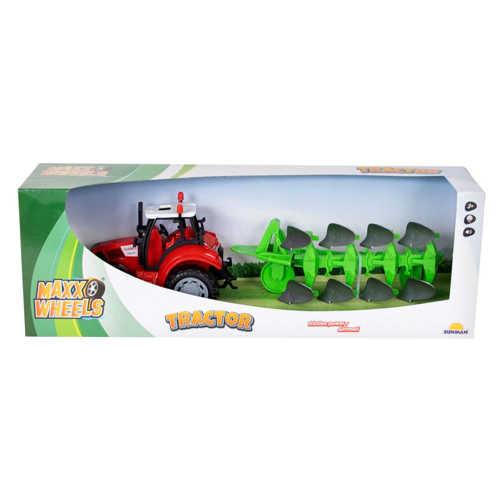 Трактор с плуг, Maxx Wheels, Farmer Toys