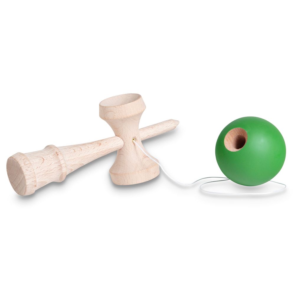 Дървена играчка за сръчност, BS Toys, Kendama, Зелена