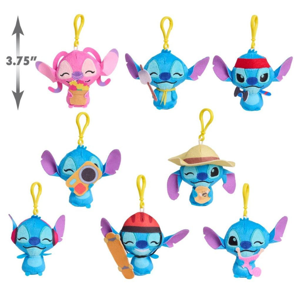 Плюшен ключодържател, изненада, Disney Stitch, 9 см