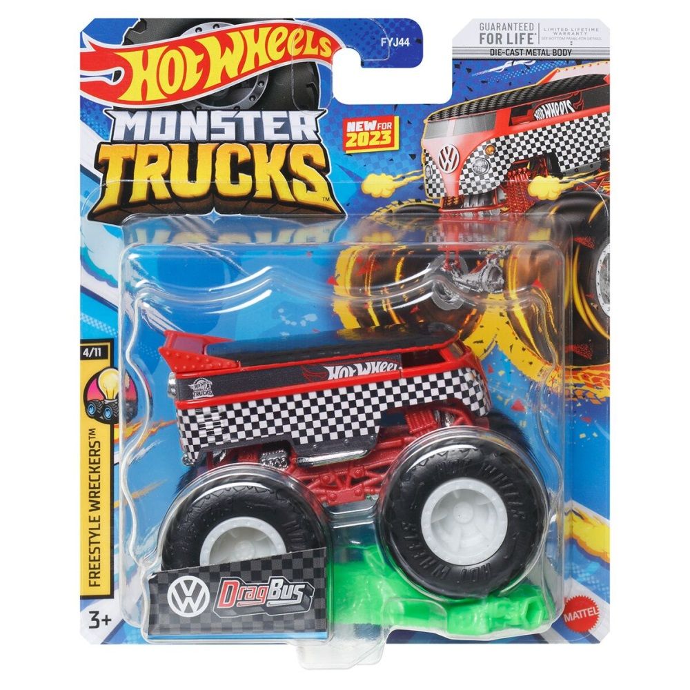 Количка Hot Wheels Monster Truck, Drag Bus, HLT12