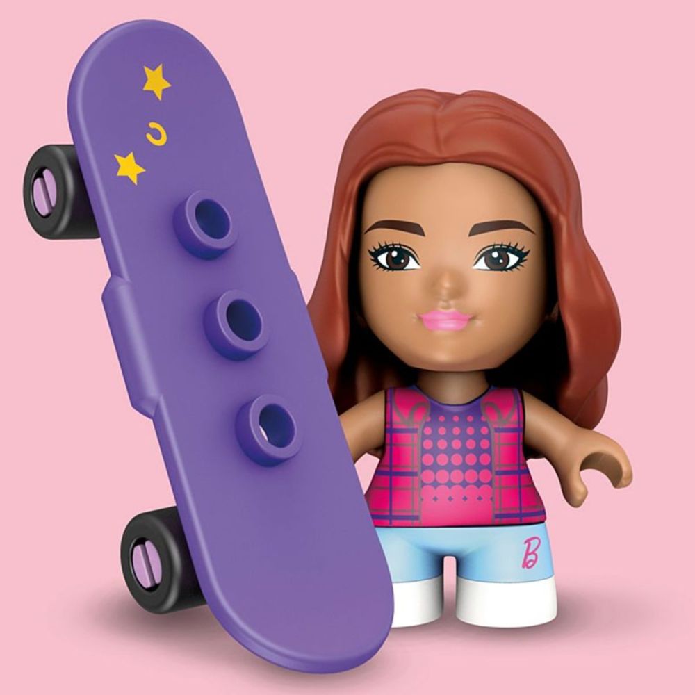 Комплект Megaconstrux, Barbie, You can be anything, Скейтбордист, GWR24