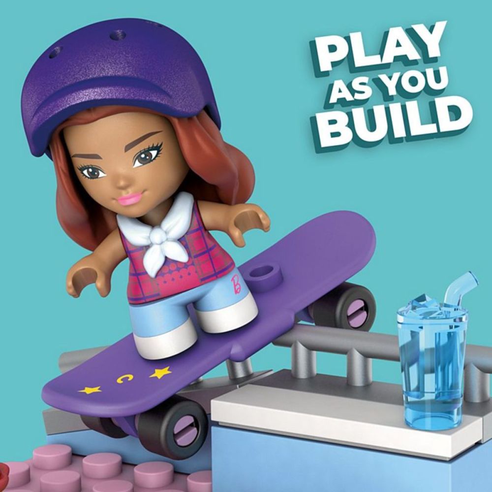 Комплект Megaconstrux, Barbie, You can be anything, Скейтбордист, GWR24