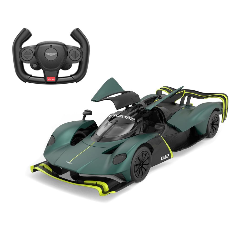 Кола с дистанционно управление, Rastar, Aston Martin Valkyrie Amr Pro, Тъмнозелена, 1:14