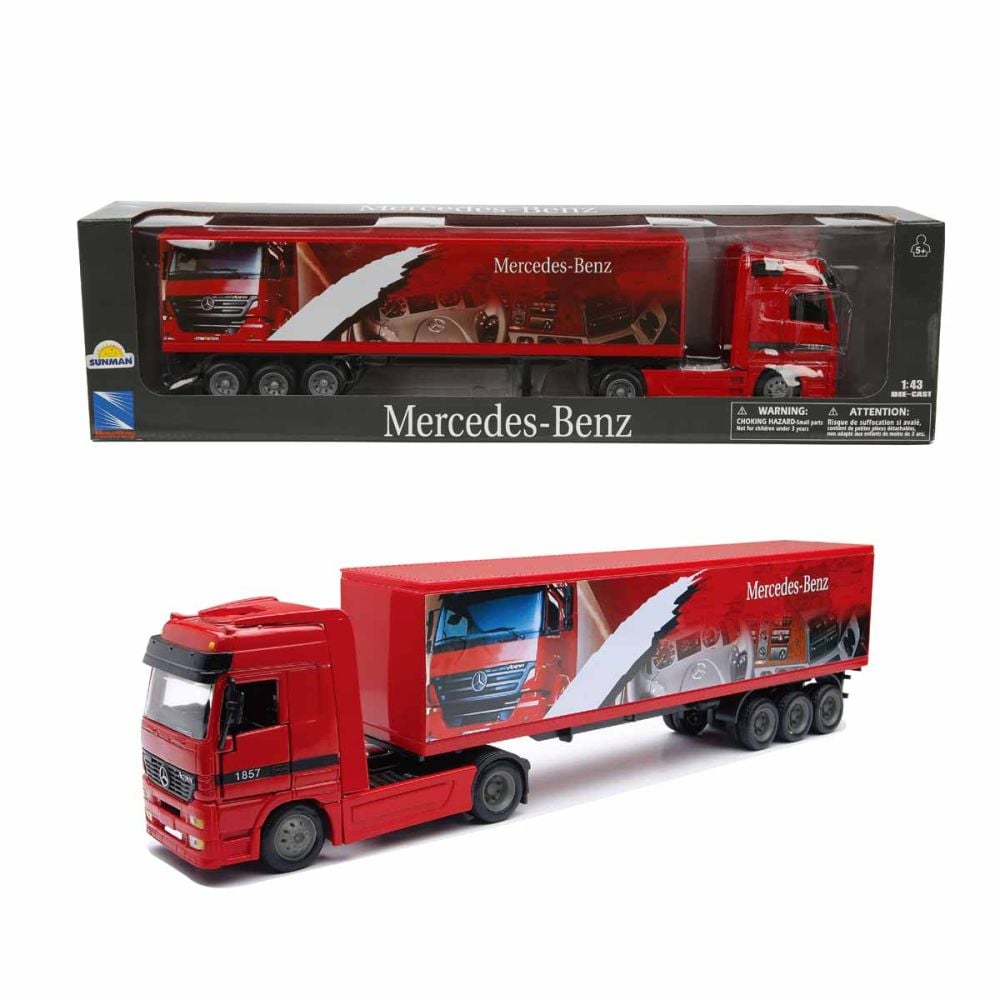 Метален камион с ремарке, Mercedez Benz Actros, 1:43