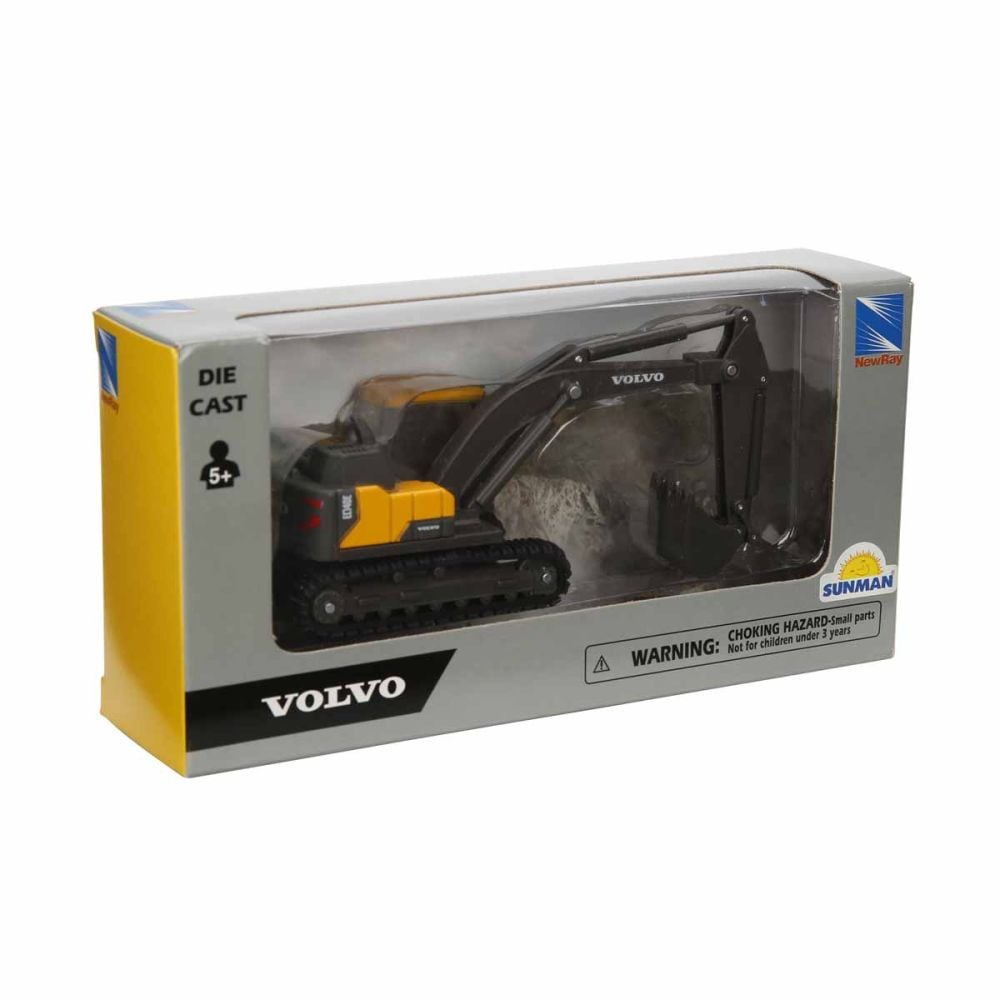 Мини строително превозно средство, New Ray, Volvo, Багер, 1:50