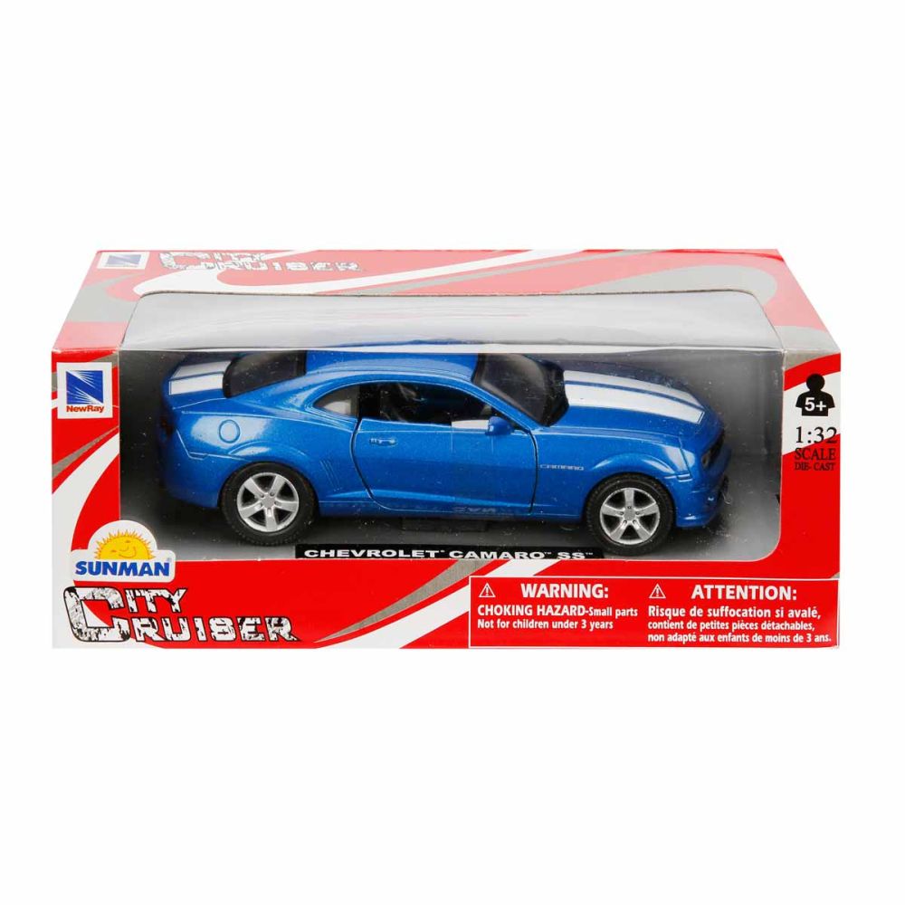 Метален автомобил, New Ray, Chevrolet Camaro SS, Син, 1:32