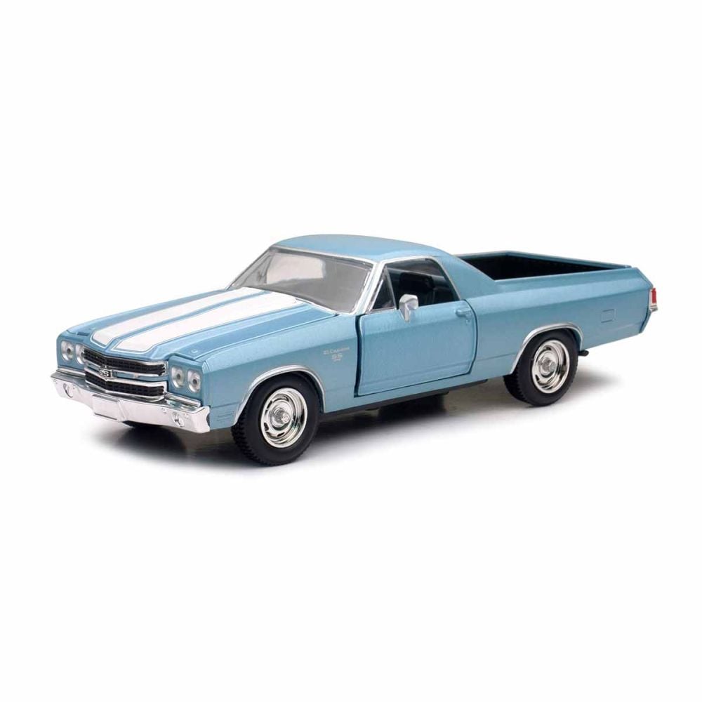 Метален автомобил, New Ray, 1970 Chevrolet El Camino SS, Син, 1:25