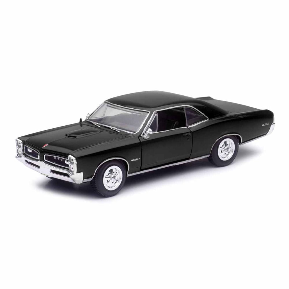Метален автомобил, New Ray, 1966 Pontiac GTO, Черен, 1:25