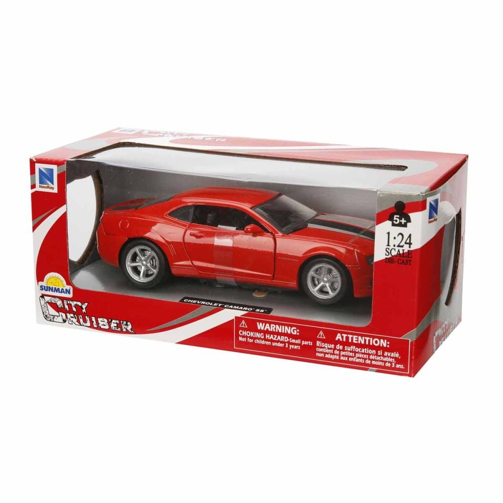 Метален автомобил, New Ray, Chevrolet Camaro, 1:24, Червен
