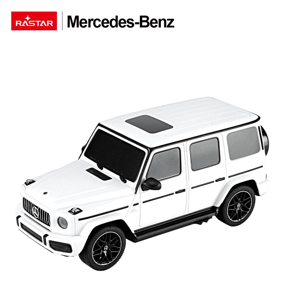 Количка с дистанционно Rastar, Mercedez-Benz G63 AMG, 1:24, Бял