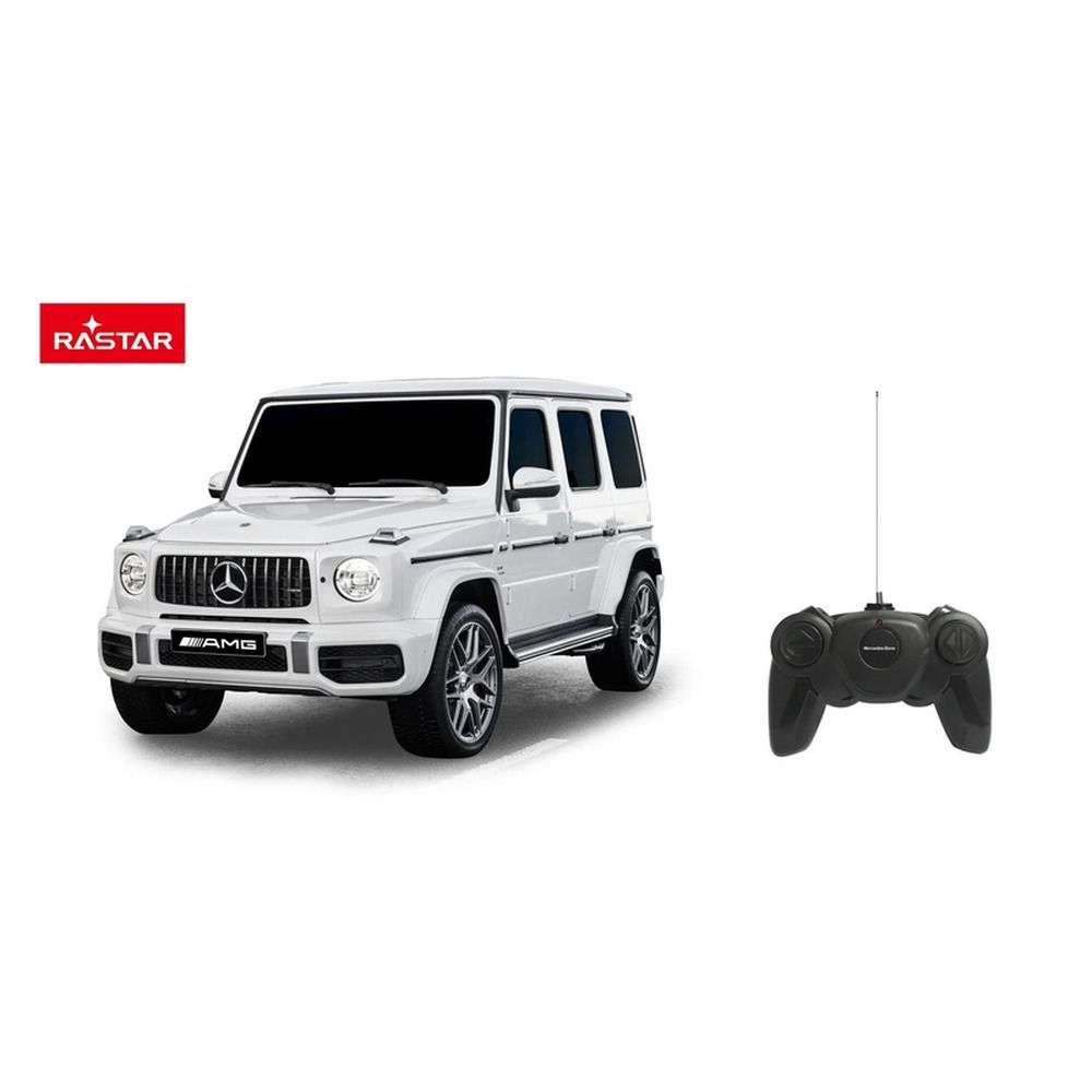 Количка с дистанционно Rastar, Mercedez-Benz G63 AMG, 1:24, Бял